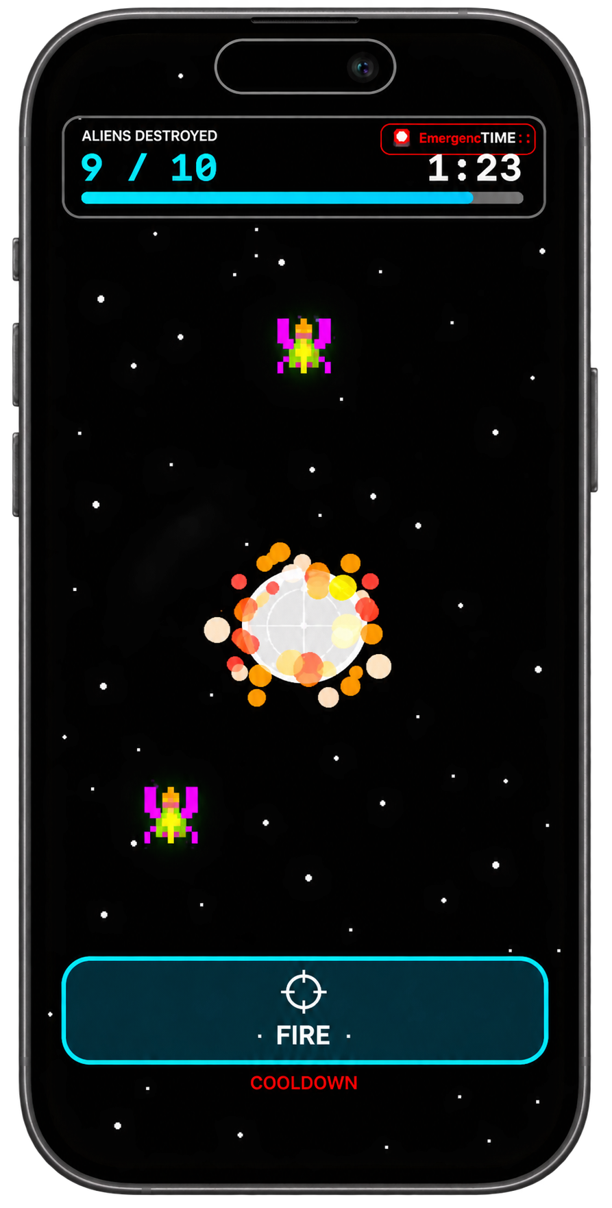 AlarmPlay gameplay explosion screen