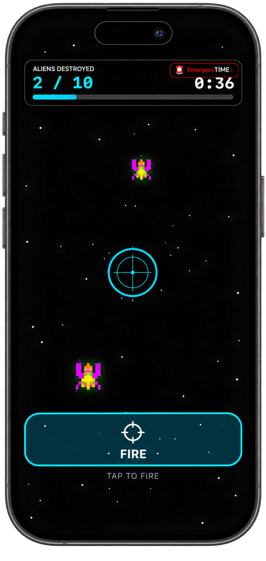 AlarmPlay gameplay target screen