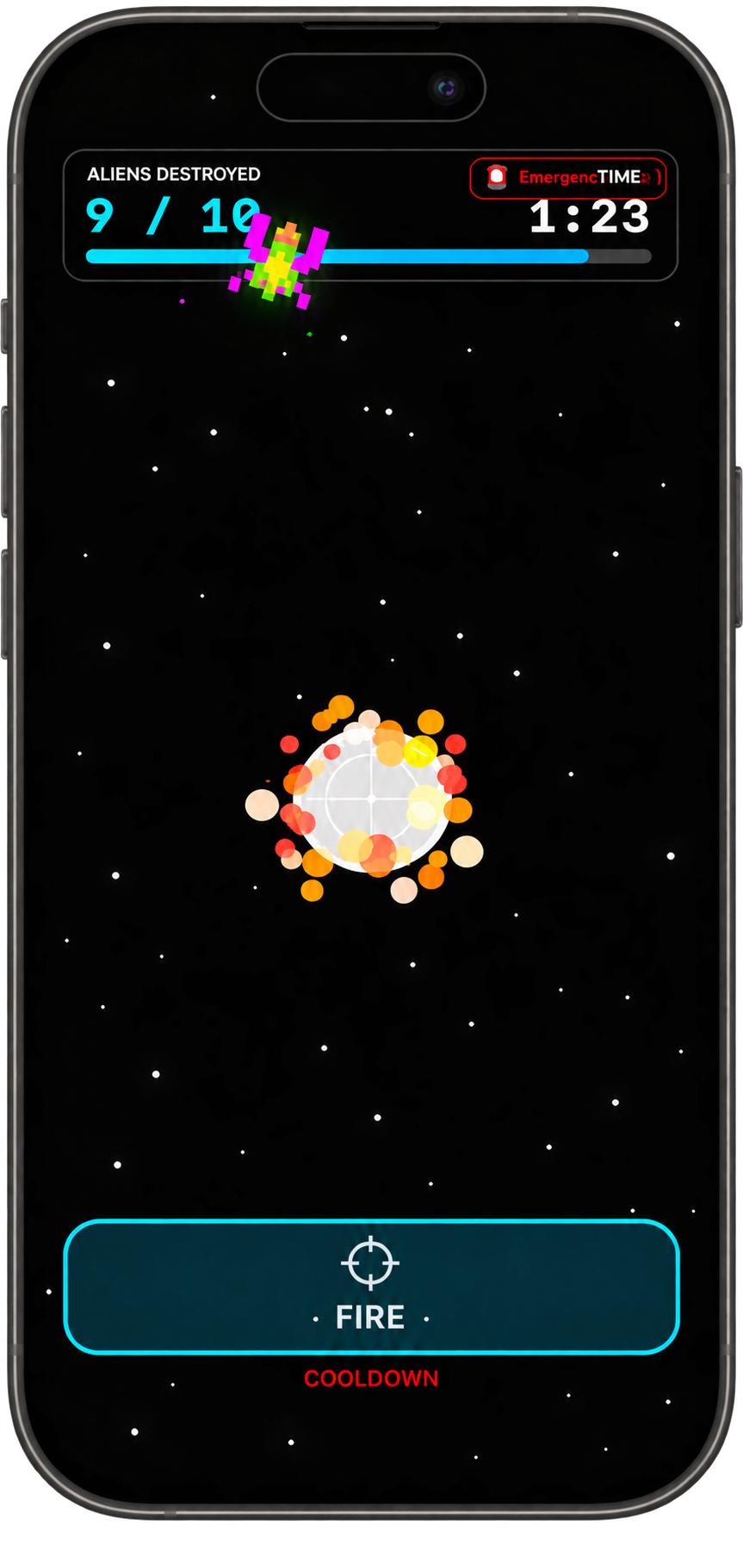 AlarmPlay gameplay explosion screen